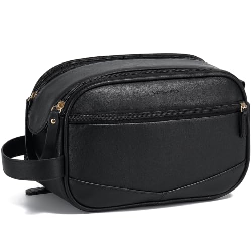 Vorspack PU Leather Travel Toiletry Bag for Men - Water Resistant