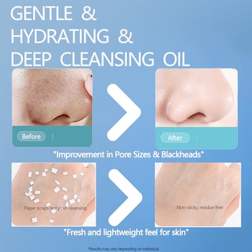 30Pcs Pore Blackhead Cleansing Oil, Camellia Oil Makeup Remover Capsule, Individually Speedy & Moisturizing & Gentle Face Cleanser, Mini Facial Cleanser, Travel Size Essential Makaup