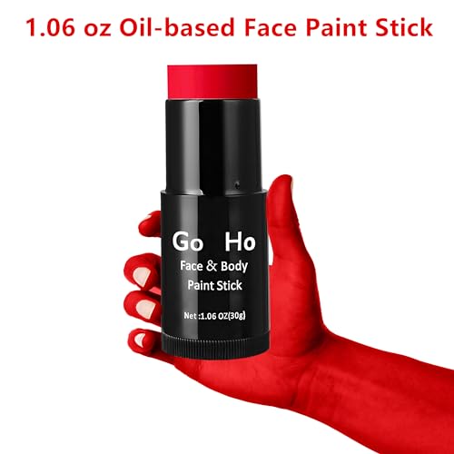Go Ho Red Waterproof Face Paint Stick - Full Coverage Halloween Makeup