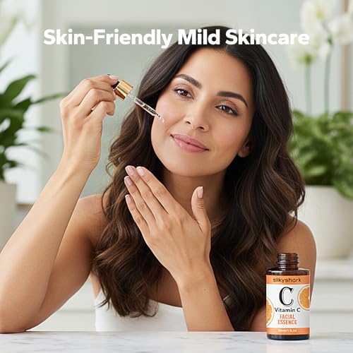 Vitamin C Serum (1 Fl, Oz), Antiaging Facial Essence & Eye Serum with Vitamin C, Hyaluronic Acid, Vitamin E Serums, Radiance Serums, Boosts Skin Collagen