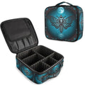 MNSRUU Travel Makeup Bag, Skull Makeup Bag Organizer Goth Butterfly Cosmetic Bag for Women Travel Toiletry Bag with Adjustable Dividers