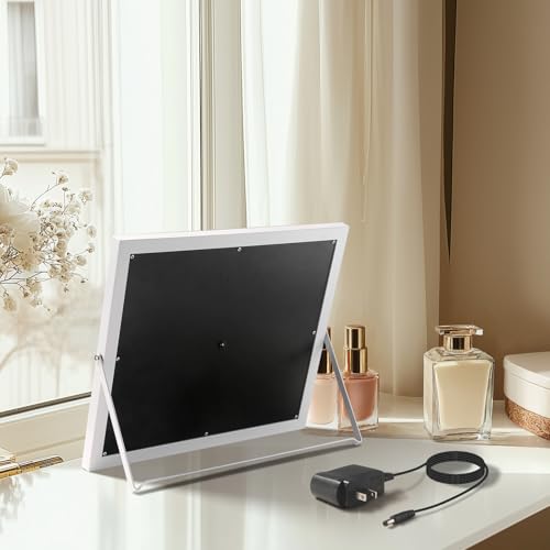 Vanity Mirror with Lights,RGB & 3 Dimmable Light Modes Makeup Mirror with Touch Control,Light Up Mirror for Desk,360¡ÆRotation,14x17 Inch