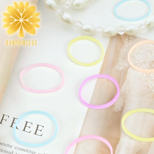 KANPRINCESS 1000pcs Mini Hair Rubber Bands - Soft Elastic Ties for Kids