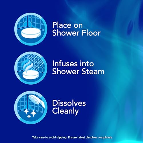 Eucalyptus Shower Steamer Tablets - Non-Medicated Aromatherapy, 4ct