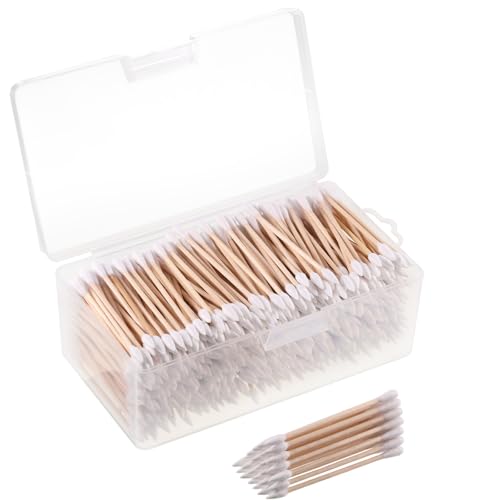 Norme 500 Pack 3-Inch Cotton Swabs with Wooden Handles - Gentle Cleaning & Arts