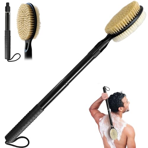 Extendable Dual-Sided Shower Back Scrubber with Long Handle 17.52–25.6" BTideas