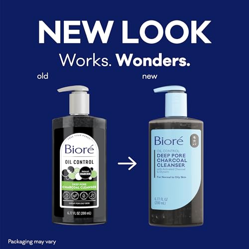 Bioré Deep Pore Charcoal Face Wash for Oily Skin, 6.77 Oz