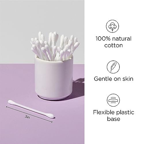 Diane Cotton Swabs, 375 ct. 2-Pack - Super Soft for Sensitive Skin, Gentle on Face, Makeup and Beauty Applicator, Nail Polish Removal, 3 inches Long for Beauty, Personal Care, Crafts