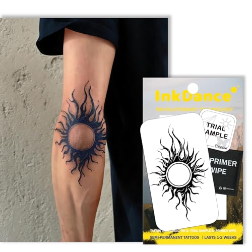 The Obsidian Sun Semi-Permanent Tattoo | 1-2 Week Waterproof