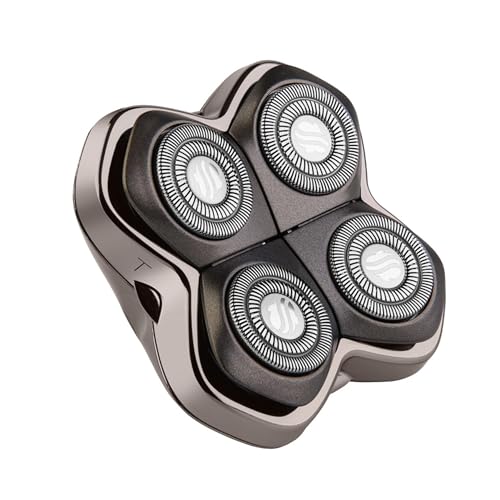 Skull Shaver Forte PRO 4 Head Replacement Blade - Shaver Blade for Wet & Dry Shaving - Rotary Heads Design - Japanese Stainless Steel - Compatible with Pitbull, Palm & Butterfly Kiss Shavers