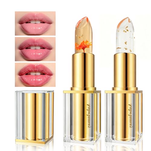 Crystal Jelly Lipstick Set, Temperature Color Changing Lip Balm, 2 PC
