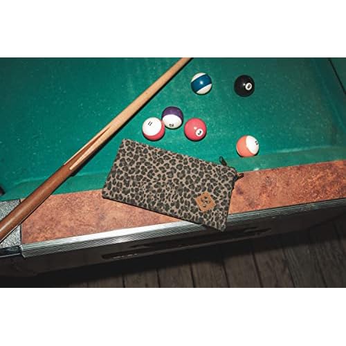 Revelry Supply Broker - Water Resistant, Padded, Lockable, Pocket Size Bag, Pouch With Carbon Filter System 11¡± x 6" - 0.5L (Leopard)