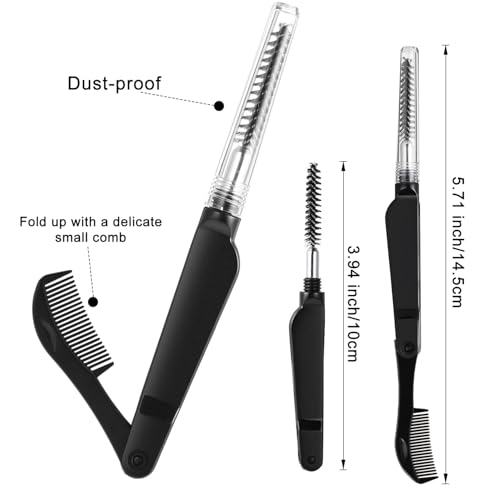 3 PCS Beard Pen Filler for Men - Black 4 Tip Pen for Natural Looking Appearance - 2 Fillers & 1 Double Head Brush - Waterproof Four Fork Eyebrow Pencil Eyeliner (Black)