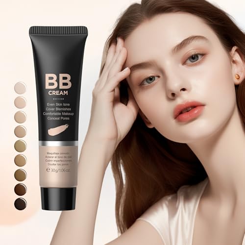 Hydrating BB Cream Foundation & Concealer for Women - Full Coverage, Oil Control, Natural Finish (Chocolate 420)