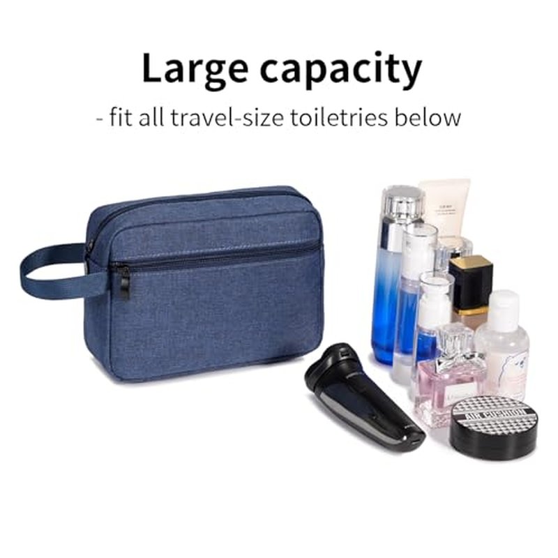 Water-Resistant Travel Toiletry Bag with Carry Handle - Compact Cosmetic Organizer for Men & Women
