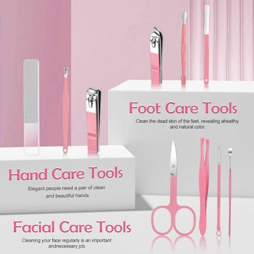 10-in-1 Manicure Kit with Nail Clippers & Glass File