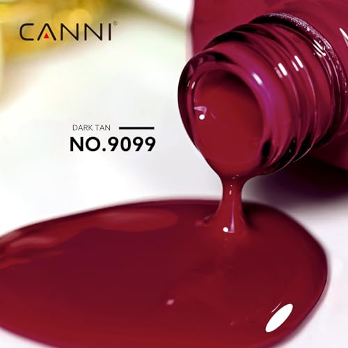Canni Burgundy Red Gel Nail Polish - 1 Pcs Dark Red UV/LED Soak Off