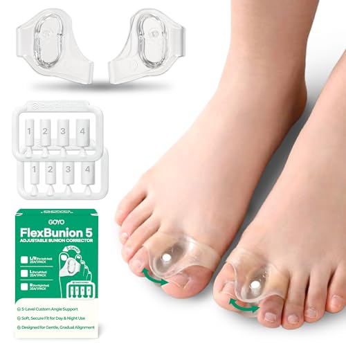 GOYO FlexBunion 5 Toe Corrector & Separator for Bunion Relief