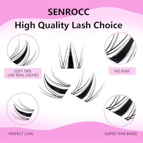 Lash Clusters D Curve 8-16mm Mix - 140pcs Eyelash Extensions