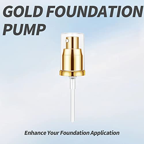 4-Pack Gold Foundation Pump for Liquid Makeup Bottles