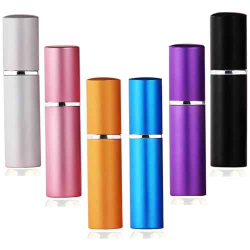 Portable Mini Refillable Atomizer Bottle Atomizer Travel Size Perfume Spray Bottles 6 Pcs Pack of 5ml (5ml-Perfume Atomizer-6p)