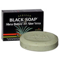Madina African Black Soap with Shea Butter & Aloe Vera - 3 Bars