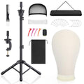 Hemndic Wig Stand with 22" Canvas Head - Adjustable Tripod