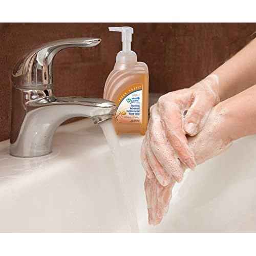 Health Guard 21314 Foaming Advanced Antibacterial Hand Soap, 950 mL Clean Shape Pump Bottle, Amber with Citrus Spice Scent (Pack of 4)