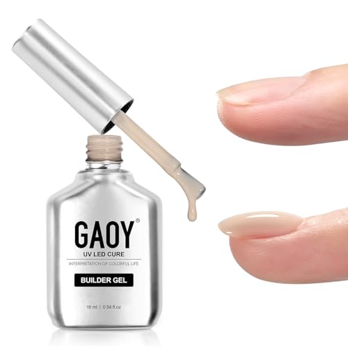 GAOY Builder Gel for Nails, Milky Jelly Beige Nail Extension Hard Gel, 16ml