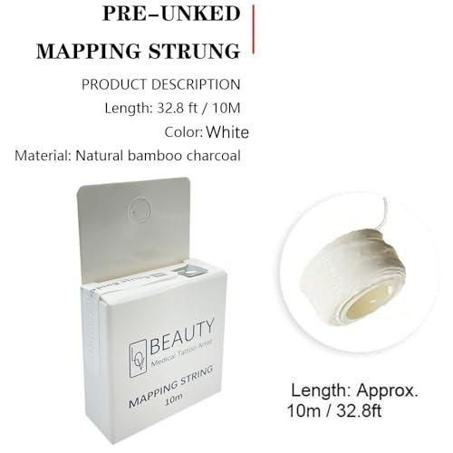 Pre-Inked Brow Mapping String for Symmetrical Eyebrow Design (10m)