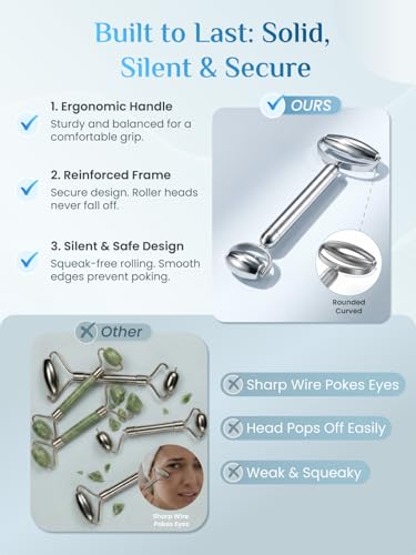 Rena Chris Stainless Steel Gua Sha & Face Roller Set