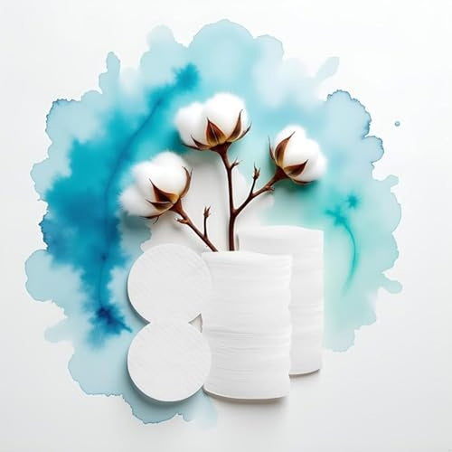 150 Pcs White Soft Facial Pads Round Face Cleansing