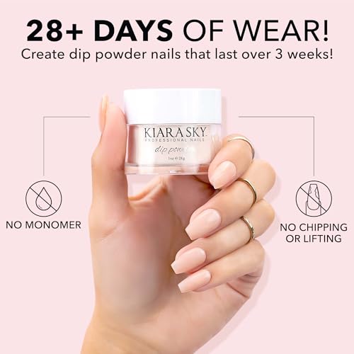 Kiara Sky Milky White Nail Dip Powder - Long-Lasting Nail Color, 1 oz