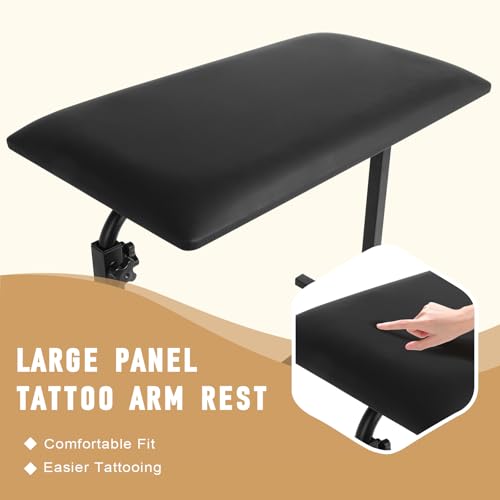 Tattoo Arm Rest£¬Large Tattoo Armrest£¬Height & Tilt Adjustable Tattoo Arm Rest Stand£¬Thickened Soft Sponge Lining£¬Suitable for Arm Rest of Professional Tattoo Artist£¬Tattoo Studios