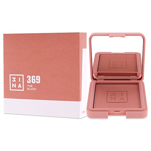 3INA The Blush - Natural Light Mineral Powder Blush for Cheeks - Pigmented and Long-Lasting Formula - Easy to Blend, Luminous Finish - 369-0.26 oz