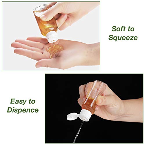 25-Pack 1.7oz Travel Bottles with Flip Cap | Clear Squeezable Refillable