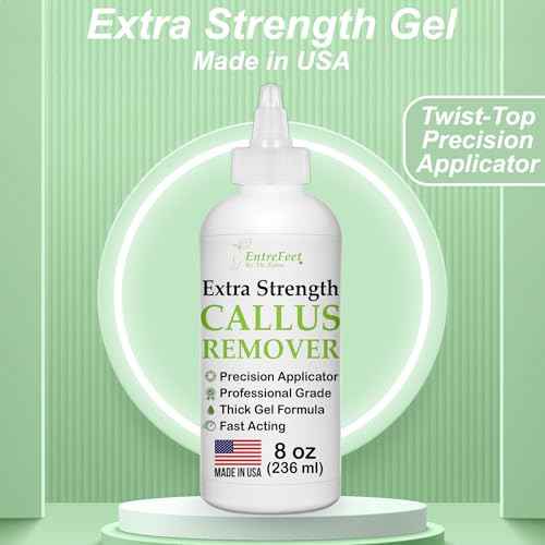 Dr. Entre's Callus Remover Gel: 8oz Extra Strength with Precision Applicator, Callus Remover for Feet, Foot Callus Remover, Foot Care, Pedicure Tools Supplies, Dead Skin Remover