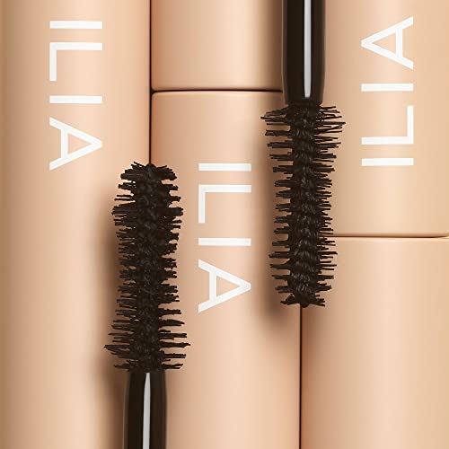 ILIA - Fullest Volumizing Mascara | Weightless, Buildable, Smudge + Flake-Free, Sensitive Eyes Safe | Full, Thick, Healthier Lashes | Non-Toxic, Vegan, Cruelty-Free (Travel Size Mini, 0.13 oz | 4 ml)