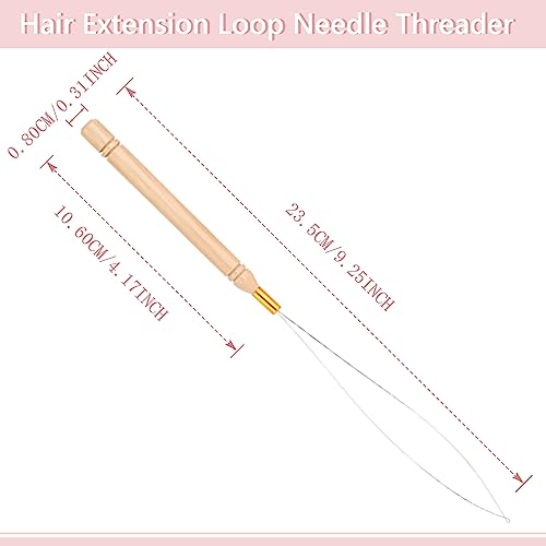 Vlasy 1PCS Hair Extension Loop Needle Threader Pulling Hook Tools Micro Loop Nano Beads Device Hair Extension Threader for Hair or Feather Extensions