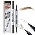 2-in-1 Microblading Eyebrow Pen - Waterproof, Long-Lasting, Brown