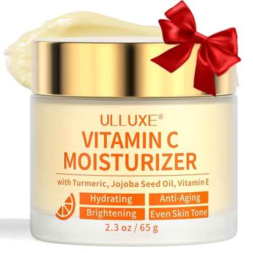 Vitamin C Face Moisturizer, Brightening & Anti-aging Face Cream with Turmeric for Dark Spots, Wrinkles & Uneven Tone, Glowing Skin Care Hydrating with Niacinamide & Squalane for All Skin Types, 2.3 Oz