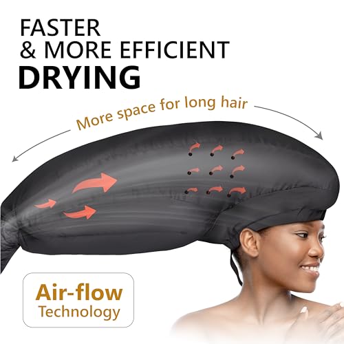 Granteva XL Soft Satin Bonnet Hair Dryer Attachment for Locs & Curly Hair
