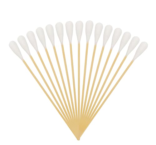 6-Inch Cotton Swabs with Bamboo Handle - 100pcs for Pets & Crafts