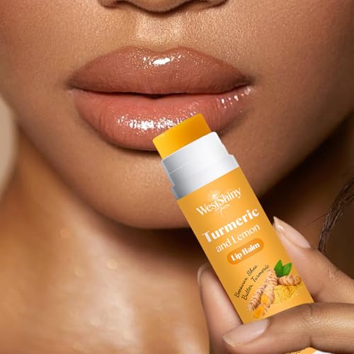 Lemon Turmeric Lip Balm for Dark Lips - 2pcs Moisturizing Treatment
