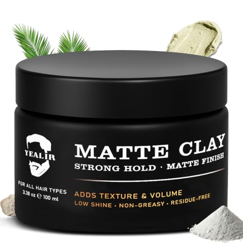 Men's Matte Hair Clay – Strong Hold, Flake-Free