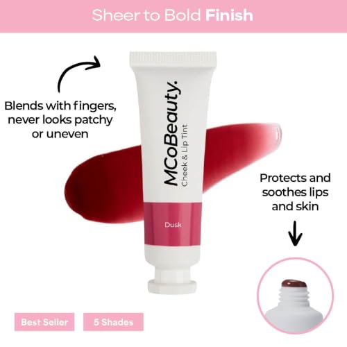 MCoBeauty Cherry Red Cheek & Lip Tint - Dewy Gel Cream
