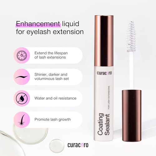 Curacoro Lash Coating Sealant 10ml - Water-Resistant Topcoat for Extensions