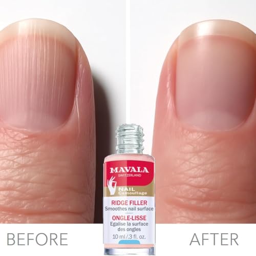 MAVALA Ridge Filler Base Coat for Smooth Nails - Matte Finish, 0.3 oz