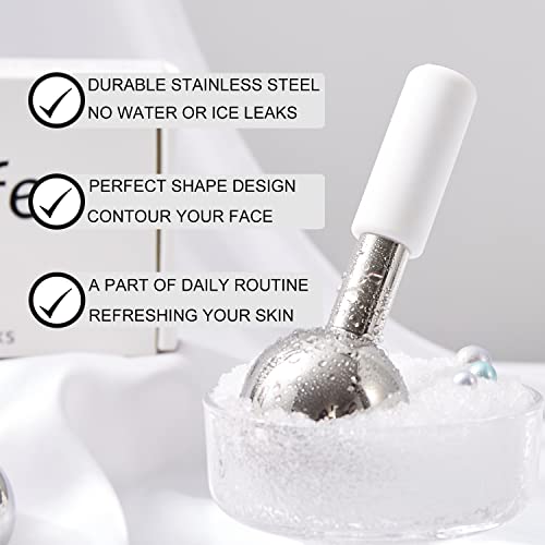 Pfefe Ice Globes for Face - Stainless Steel Cryo Roller