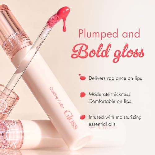 rom&nd Glasting Color Gloss - Cherry Up Plumping Lip Oil